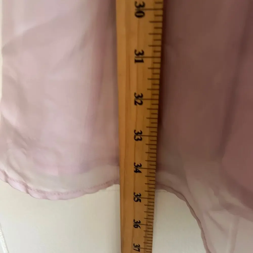 Things Between Dusty Rose Size Medium Mini Peasant Dress Puff Sleeves - Picture 4 of 9